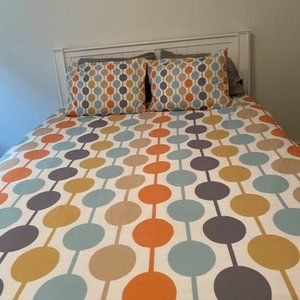 Mid Century Modern Queen Duvet and Sham set